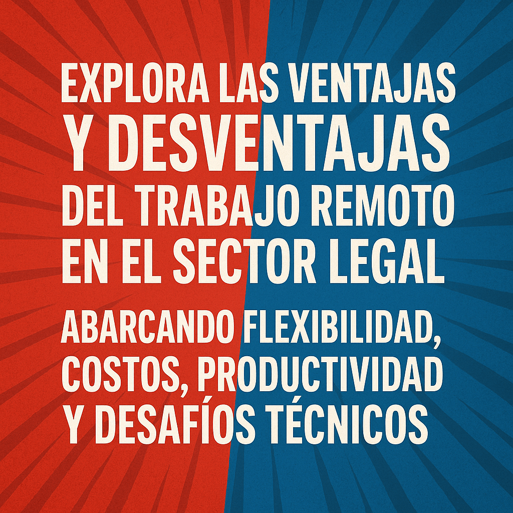 Ventajas y Desventajas del Trabajo Remoto en el Sector Legal