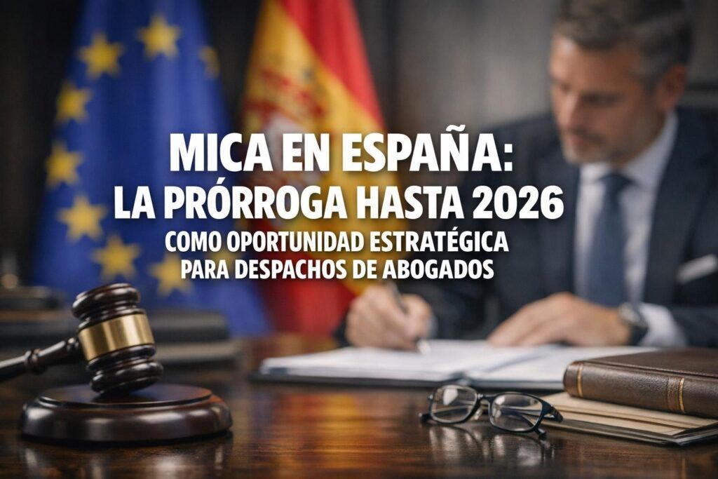 MiCA en España: la prórroga hasta 2026 como oportunidad estratégica para despachos de abogados