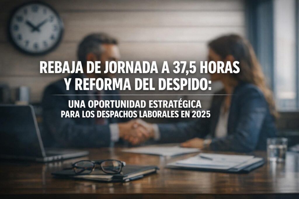 Rebaja de jornada a 37,5 horas y reforma del despido: una oportunidad estratégica para los despachos laborales en 2025
