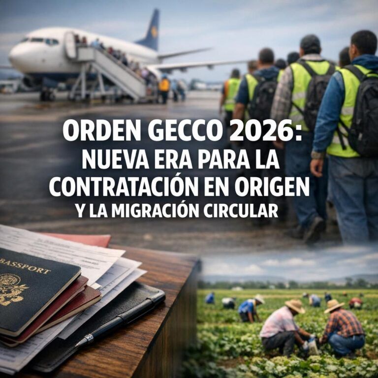Orden GECCO 2026: nueva era para la contratación en origen y la migración circular
