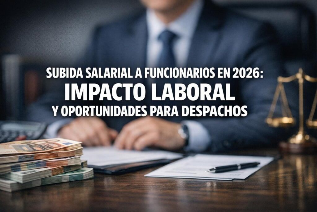 Subida salarial a funcionarios en 2026: impacto laboral y oportunidades para despachos
