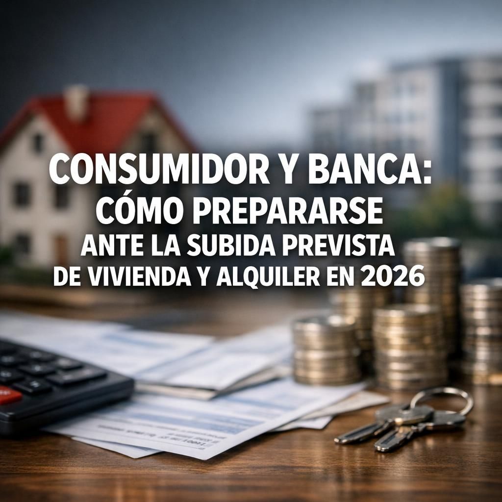 Consumidor y banca: cómo prepararse ante la subida prevista de vivienda y alquiler en 2026