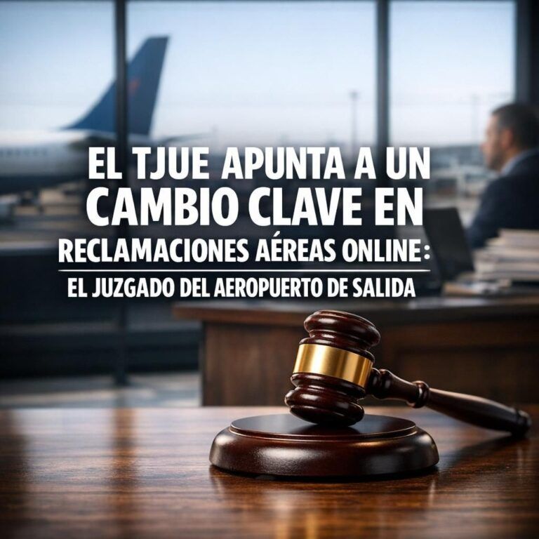 El TJUE apunta a un cambio clave en reclamaciones aéreas online: el juzgado del aeropuerto de salida