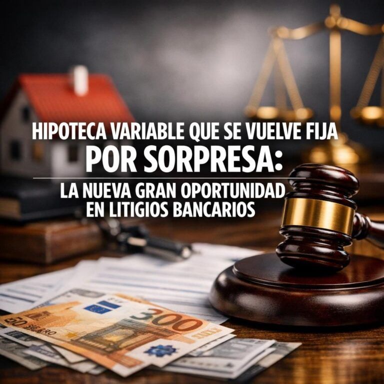Hipoteca variable que se vuelve fija por sorpresa: la nueva gran oportunidad en litigios bancarios