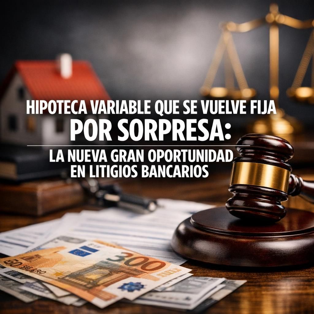 Hipoteca variable que se vuelve fija por sorpresa: la nueva gran oportunidad en litigios bancarios