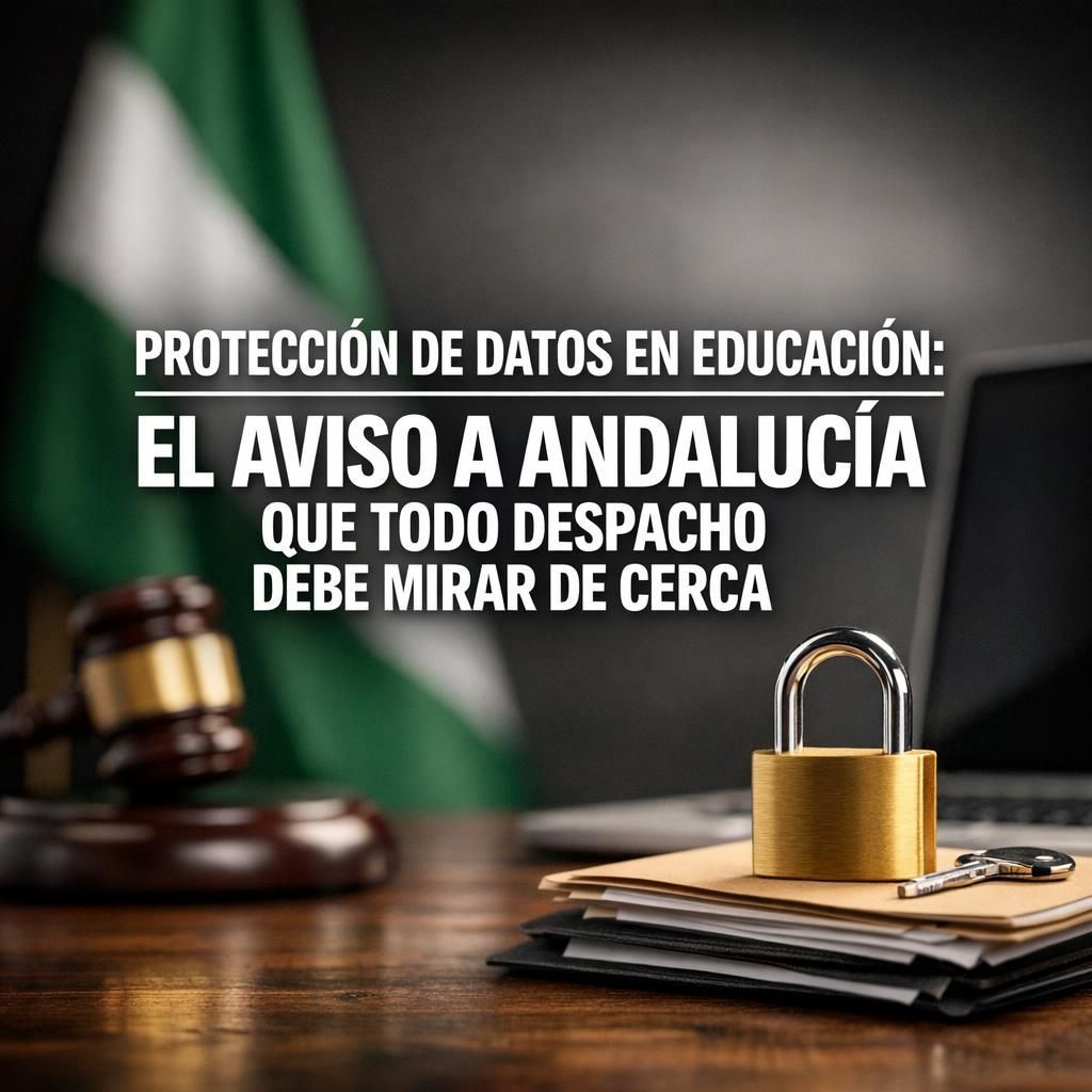 Protección de datos en educación: el aviso a Andalucía que todo despacho debe mirar de cerca