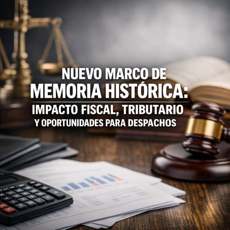 Nuevo marco de memoria histórica: impacto fiscal, tributario y oportunidades para despachos