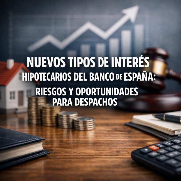 Nuevos tipos de interés hipotecarios del Banco de España: riesgos y oportunidades para despachos