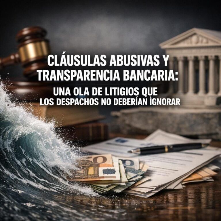 Cláusulas abusivas y transparencia bancaria: una ola de litigios que los despachos no deberían ignorar