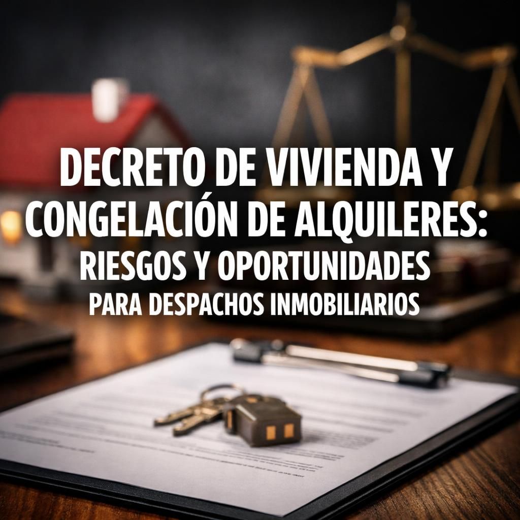 Decreto de vivienda y congelación de alquileres: riesgos y oportunidades para despachos inmobiliarios