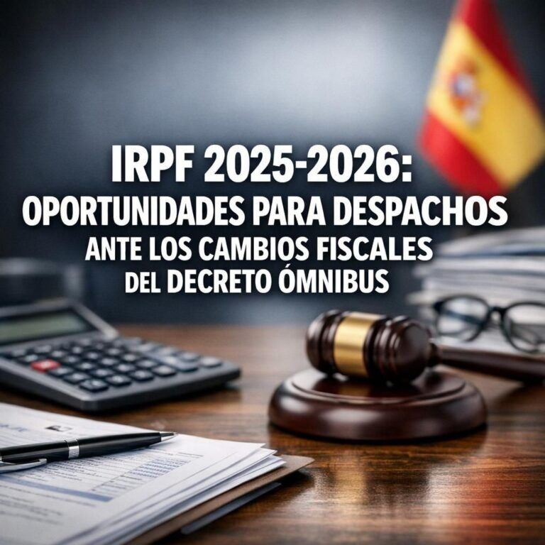 IRPF 2025-2026: oportunidades para despachos ante los cambios fiscales del decreto ómnibus