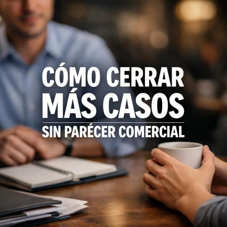 Cómo cerrar más casos sin parecer comercial
