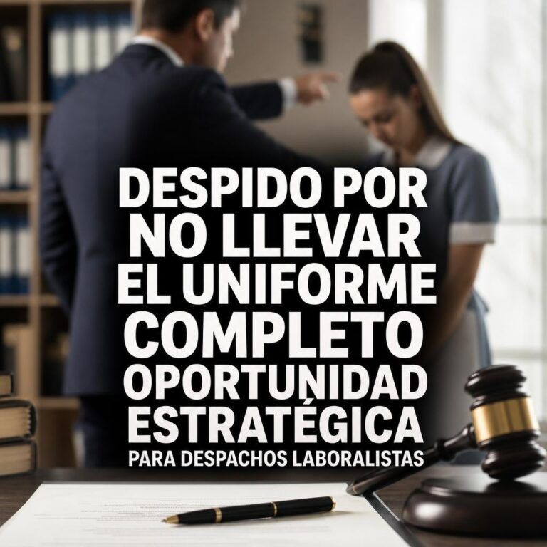 Despido por no llevar el uniforme completo: oportunidad estratégica para despachos laboralistas