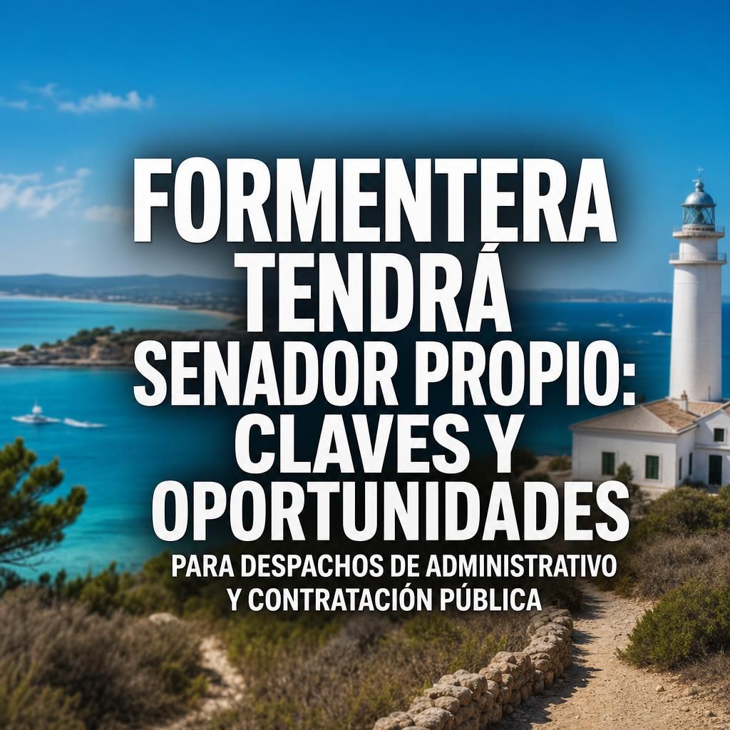Formentera tendrá senador propio: claves y oportunidades para despachos de administrativo y contratación pública
