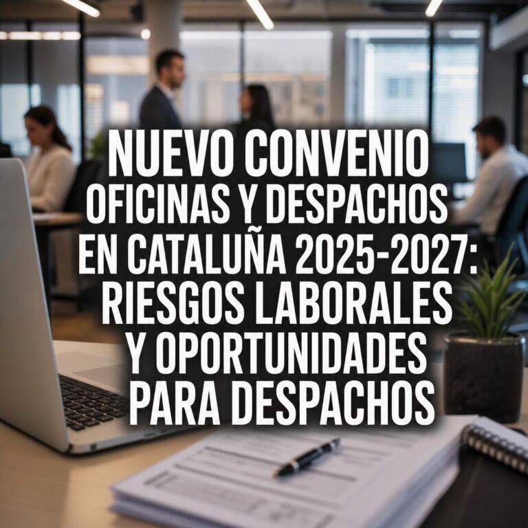 Nuevo convenio oficinas y despachos en Cataluña 2025-2027: riesgos laborales y oportunidades para despachos